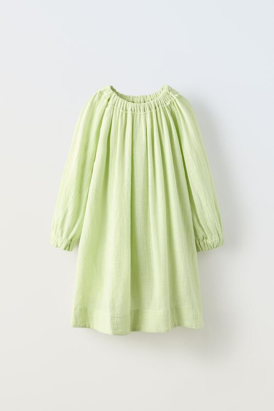 TEXTURED DRESS - Apple green | ZARA Spain