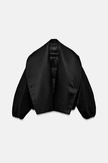 ZW COLLECTION QUILTED BOMBER JACKET - Black by Zara - Image 9
