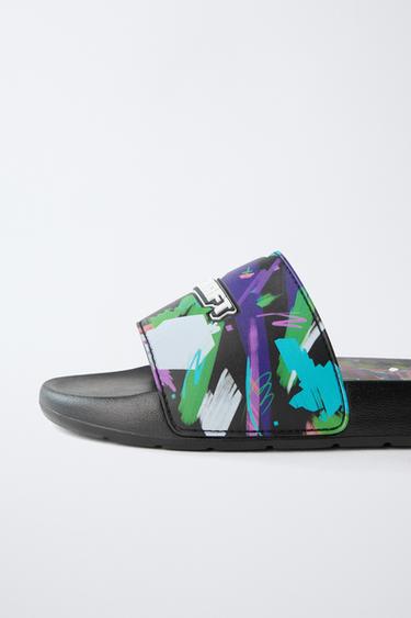 MINECRAFT © MOJANG AB. ™ SLIDE SANDALS - Black by Zara - Image 4