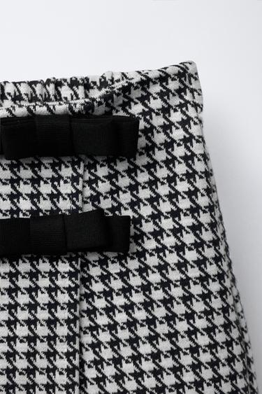 HOUNDSTOOTH BERMUDA SKORT - Black / White by Zara - Image 2