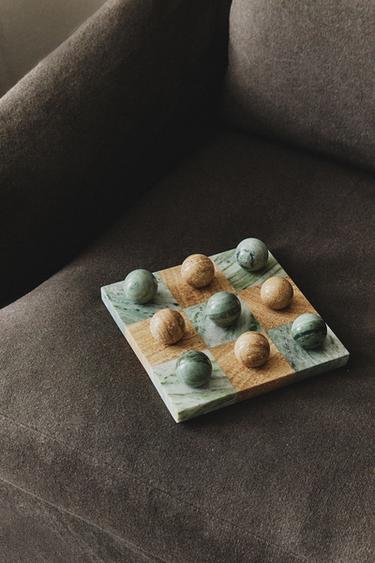 NOUGHTS AND CROSSES GAME - Ecru / Blue by Zara