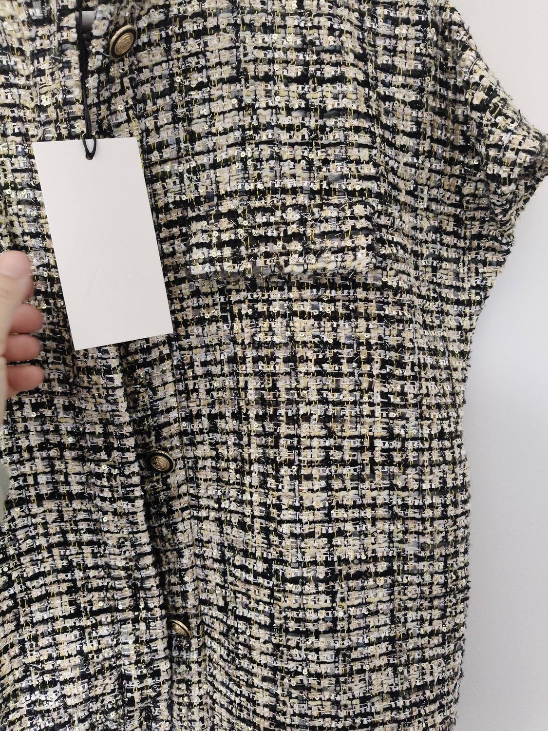 TEXTURED WAISTCOAT WITH BUTTONS ZW COLLECTION - Image 5