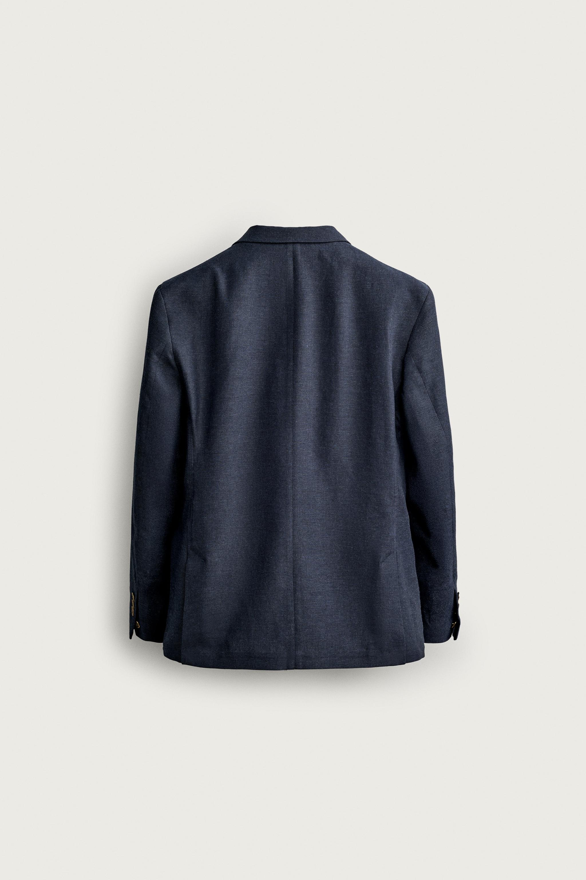 レギュラーフィット ダブルブレストブレザー - ネイビーブルー | ZARA