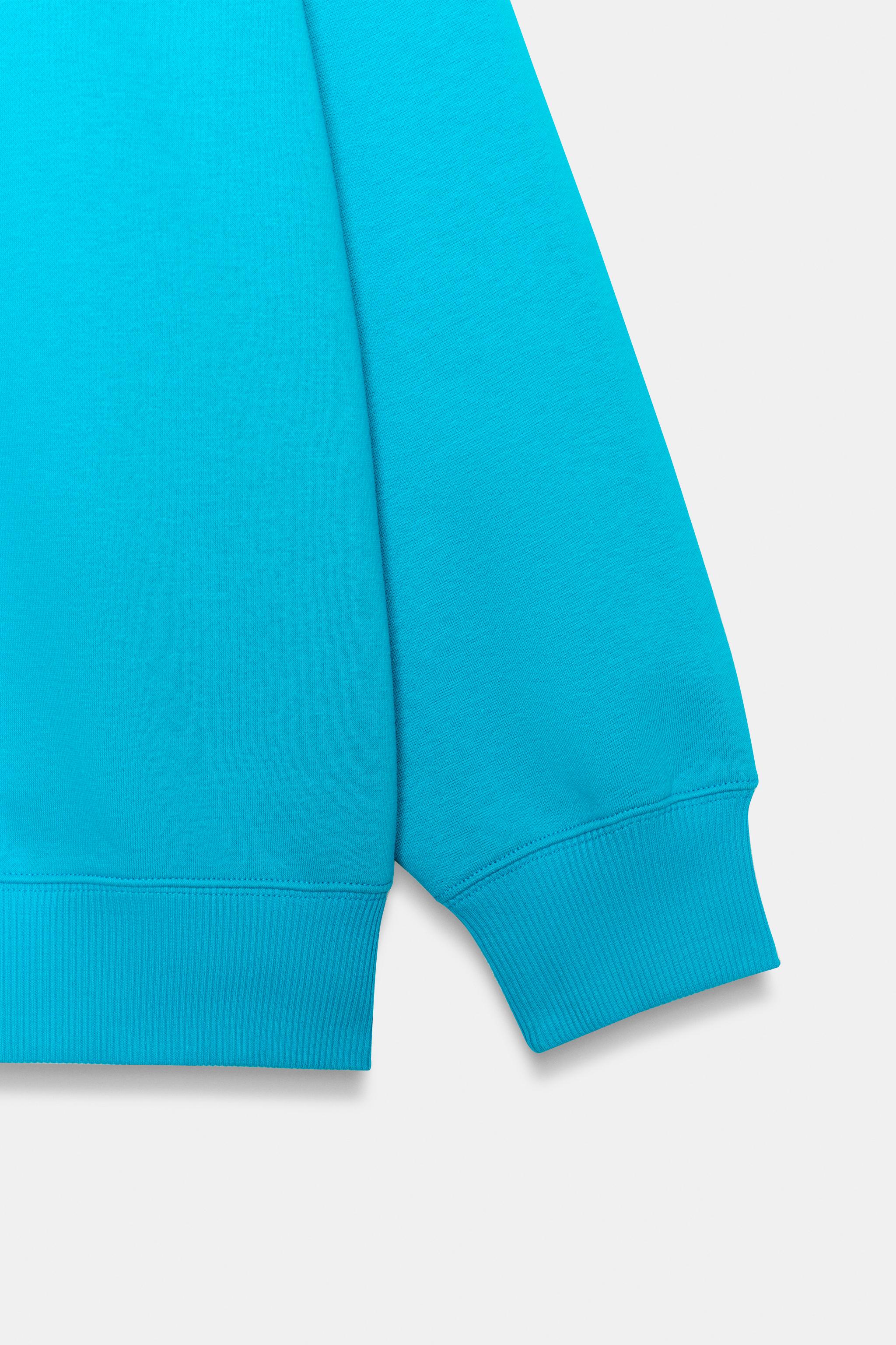 Женские худи Zara BASIC LONG SLEEVE SWEATSHIRT — фото 7