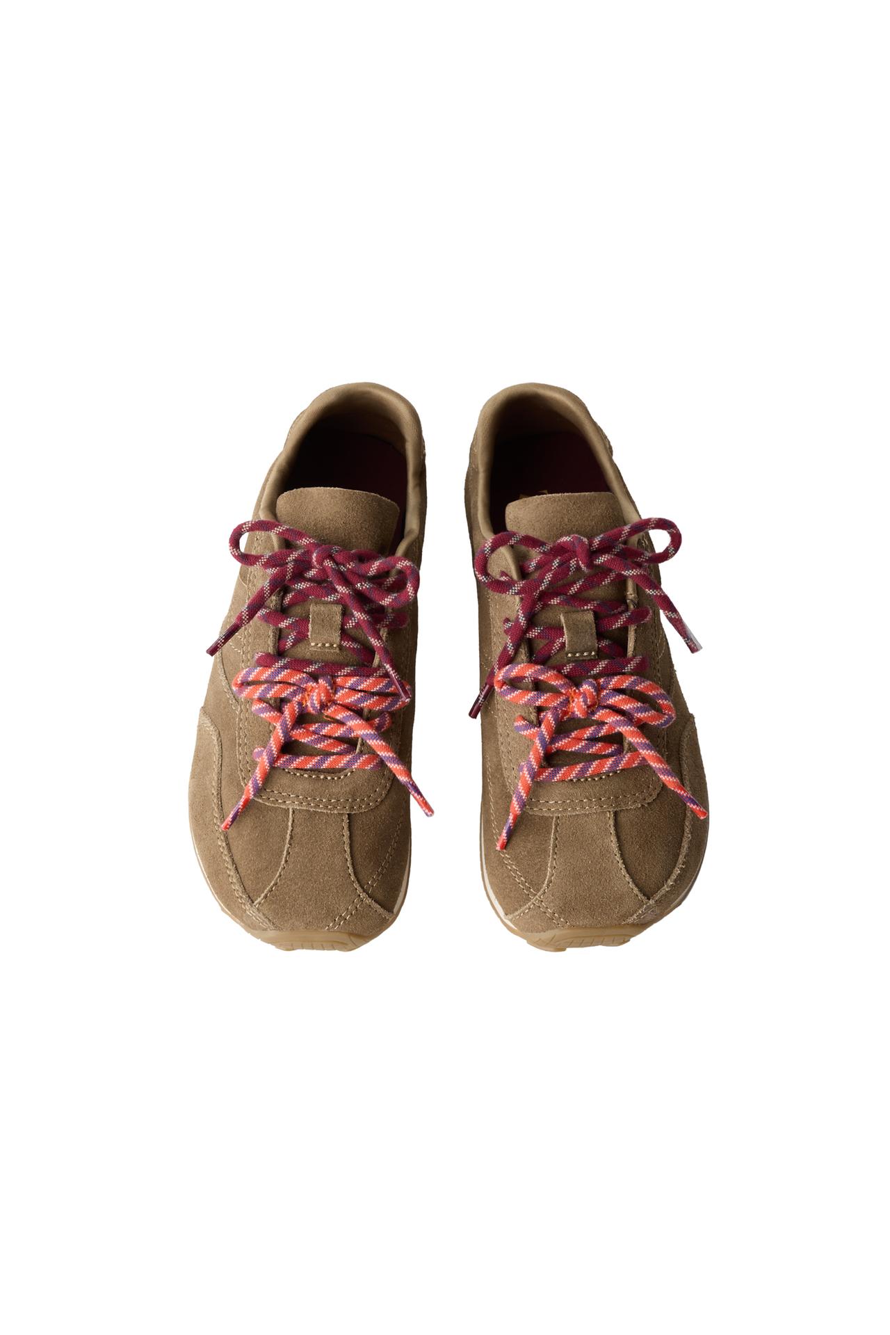 LEATHER BAREFOOT SNEAKERS — Brown