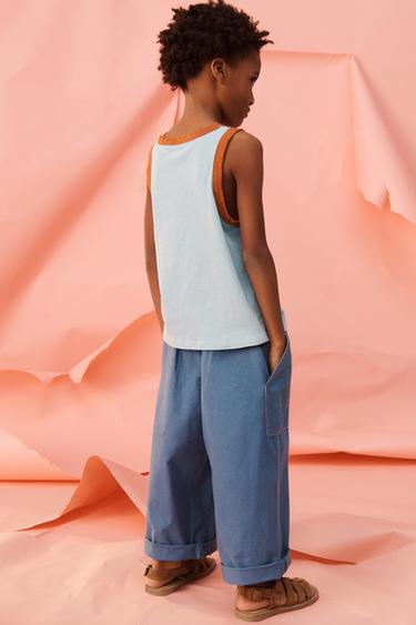 LIMITED EDITION TROUSERS WITH CONTRAST TOPSTITCHING - Blue / Indigo by Zara - Image 4