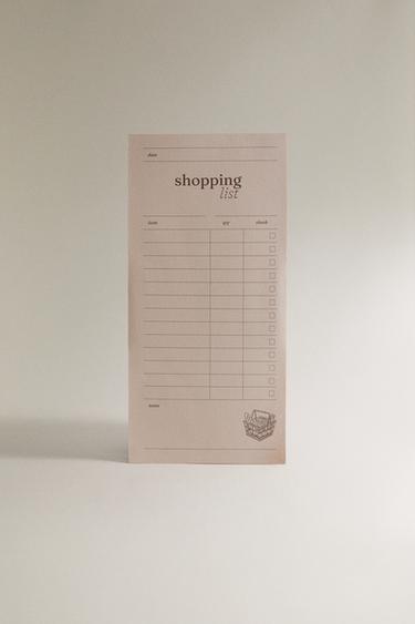 SHOPPING LIST NOTEBOOK - Earth by Zara - Image 0
