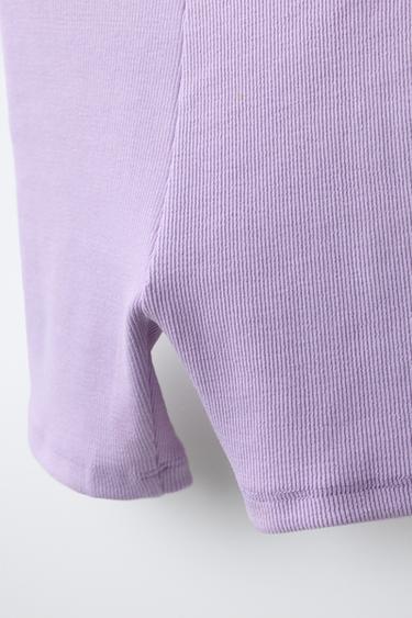RIBBED CYCLING LEGGINGS - Mauve by Zara - Image 3