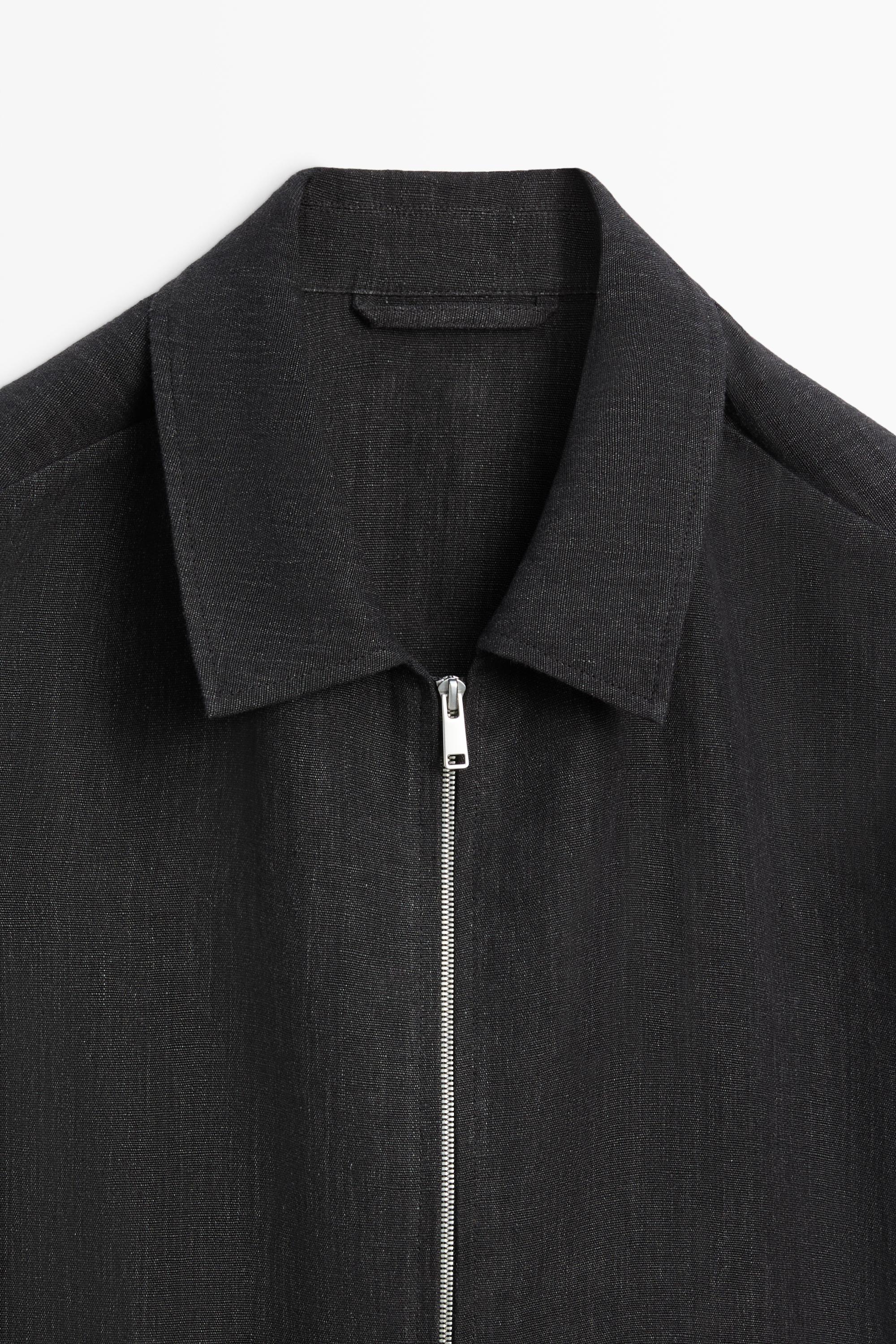 Veste en lin zippée total look