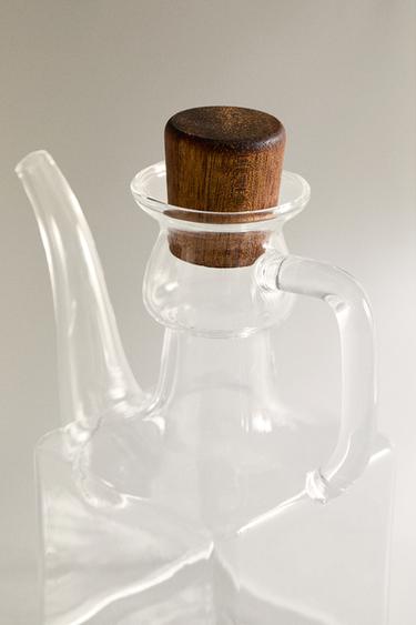 BOROSILICATE GLASS AND WOOD CRUET SET -  by Zara - Image 3