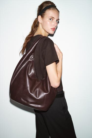 MAXI SACA CREMALLERA LATERAL - Rojo Burdeos de Zara - Imagen 0