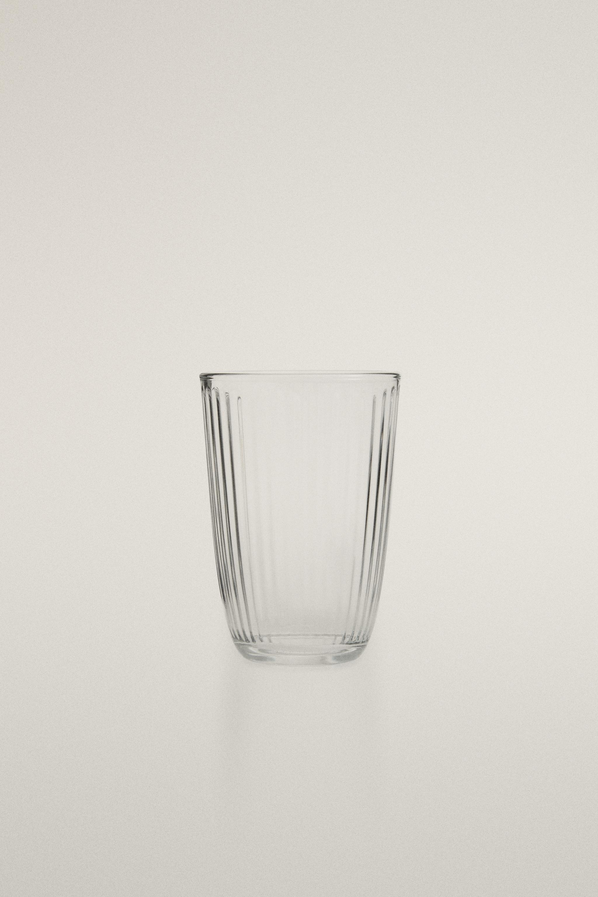 LINE-DESIGN GLASS SOFT DRINK TUMBLER - Transparent | ZARA United