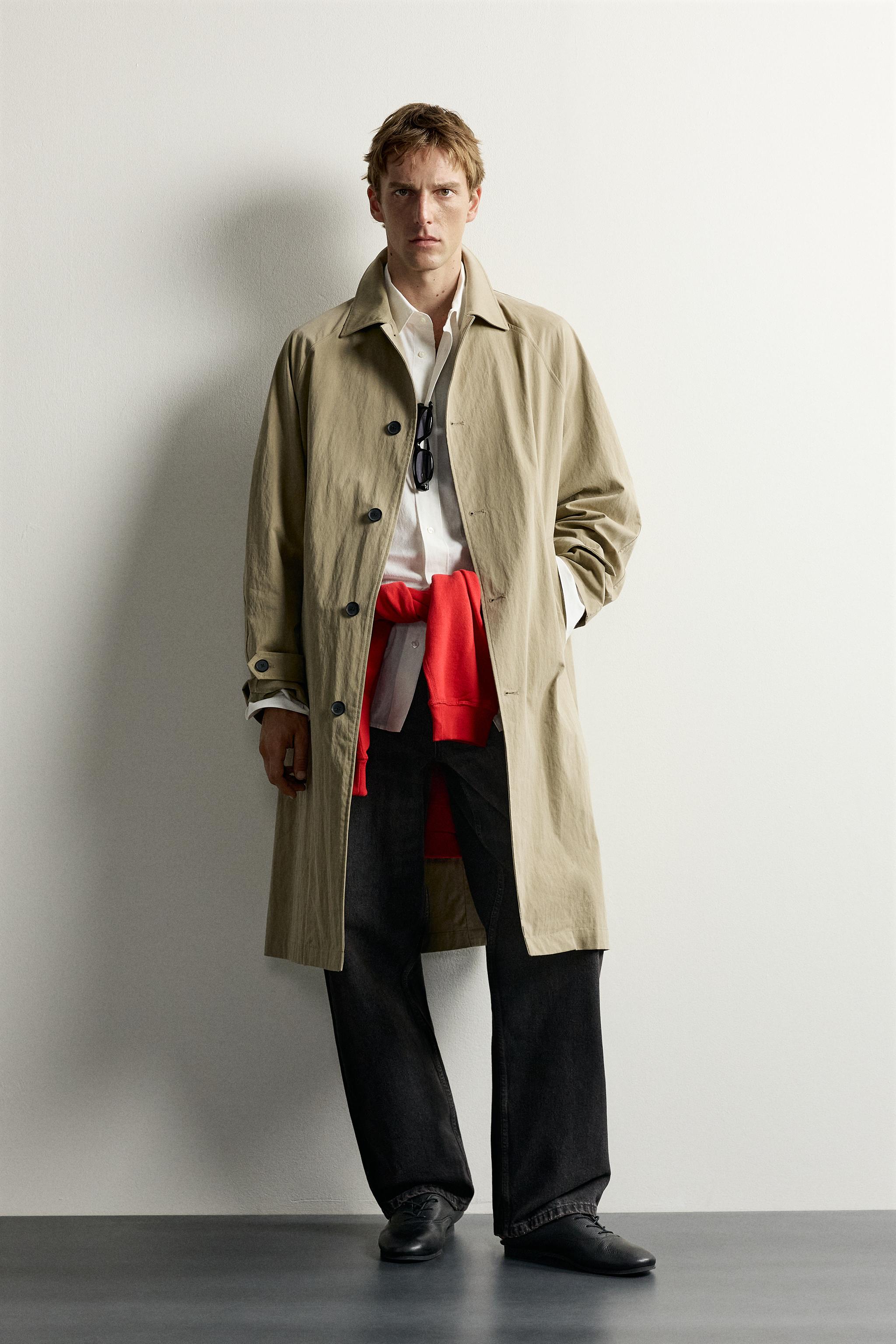 GABARDINE RELAXED FIT CONTRASTÉE