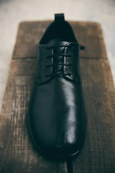 LEATHER LIMITED EDITION SMART SHOES - Black by Zara