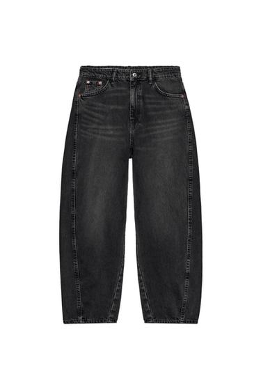TRF CROPPED MID-WAIST JEANS - Black by Zara