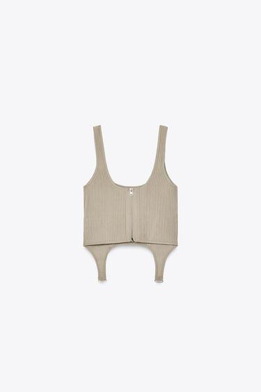 TOP STYLE CORSET STRUCTURÉ - Marron / Taupe de Zara - Image 6