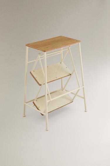 TABOURET ESCABEAU TROIS MARCHES - Beige clair de Zara - Image 4