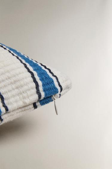 STRIPED CUSHION COVER - Blue by Zara - Image 3