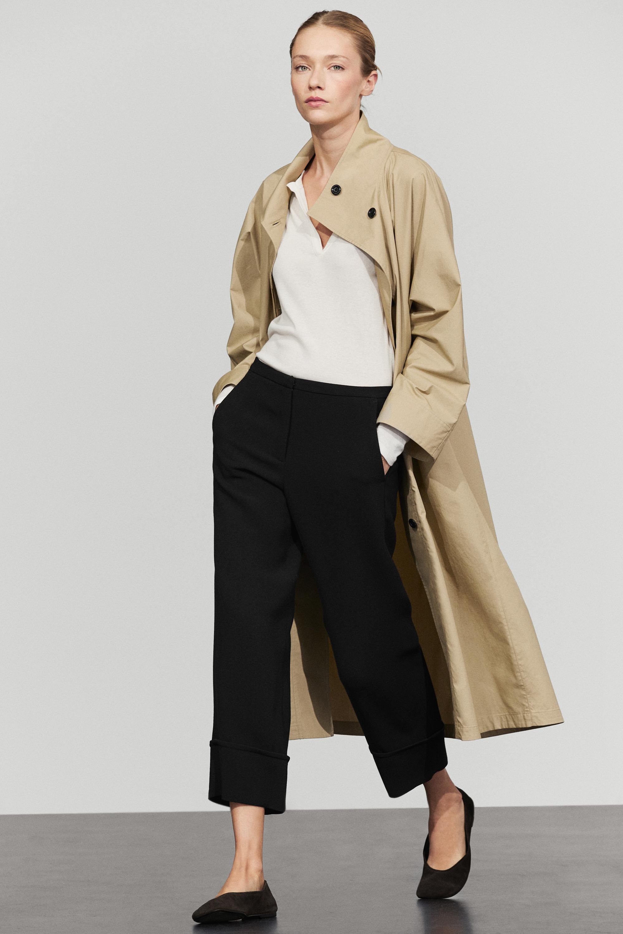 Pantalon capri à revers