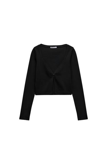 RIBBED CARDIGAN