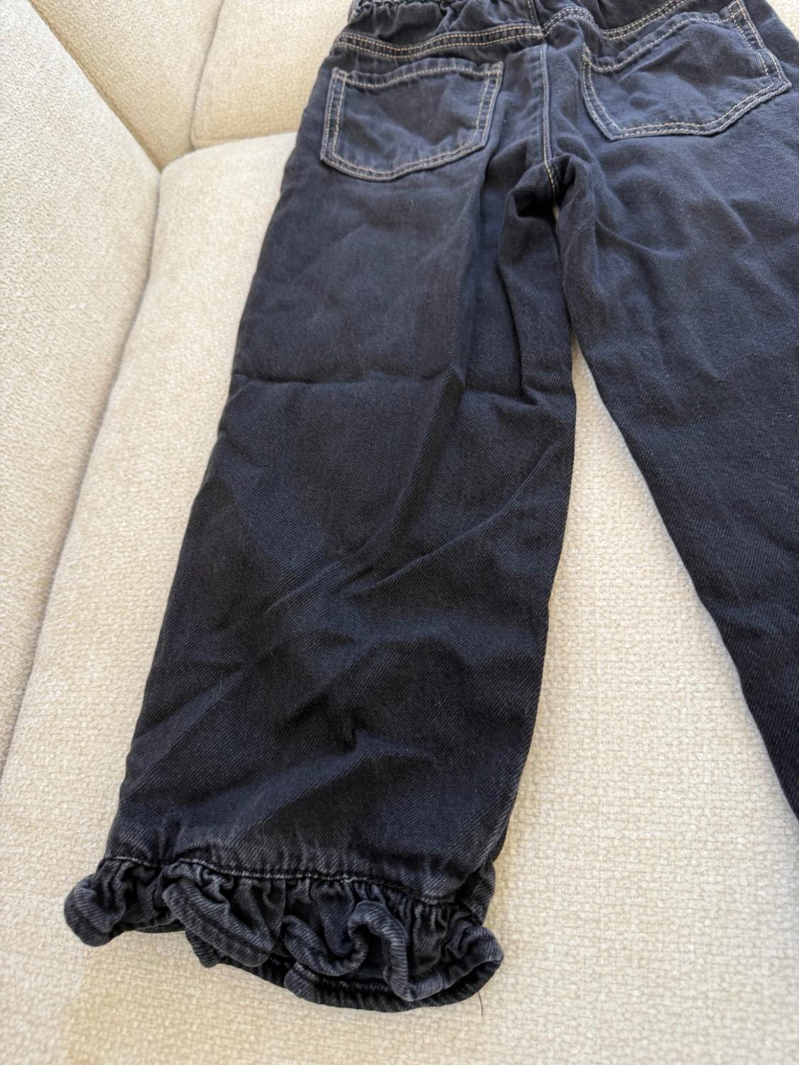 RUFFLED HEM CULOTTE JEANS - Image 10