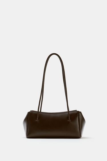 Zara ELONGATED SHOULDER BAG - Brown