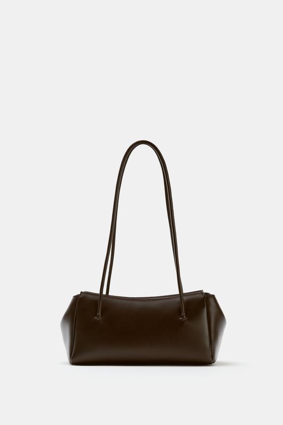 BOLSO DE HOMBRO ALARGADO - Marrón de Zara - Imagen 0
