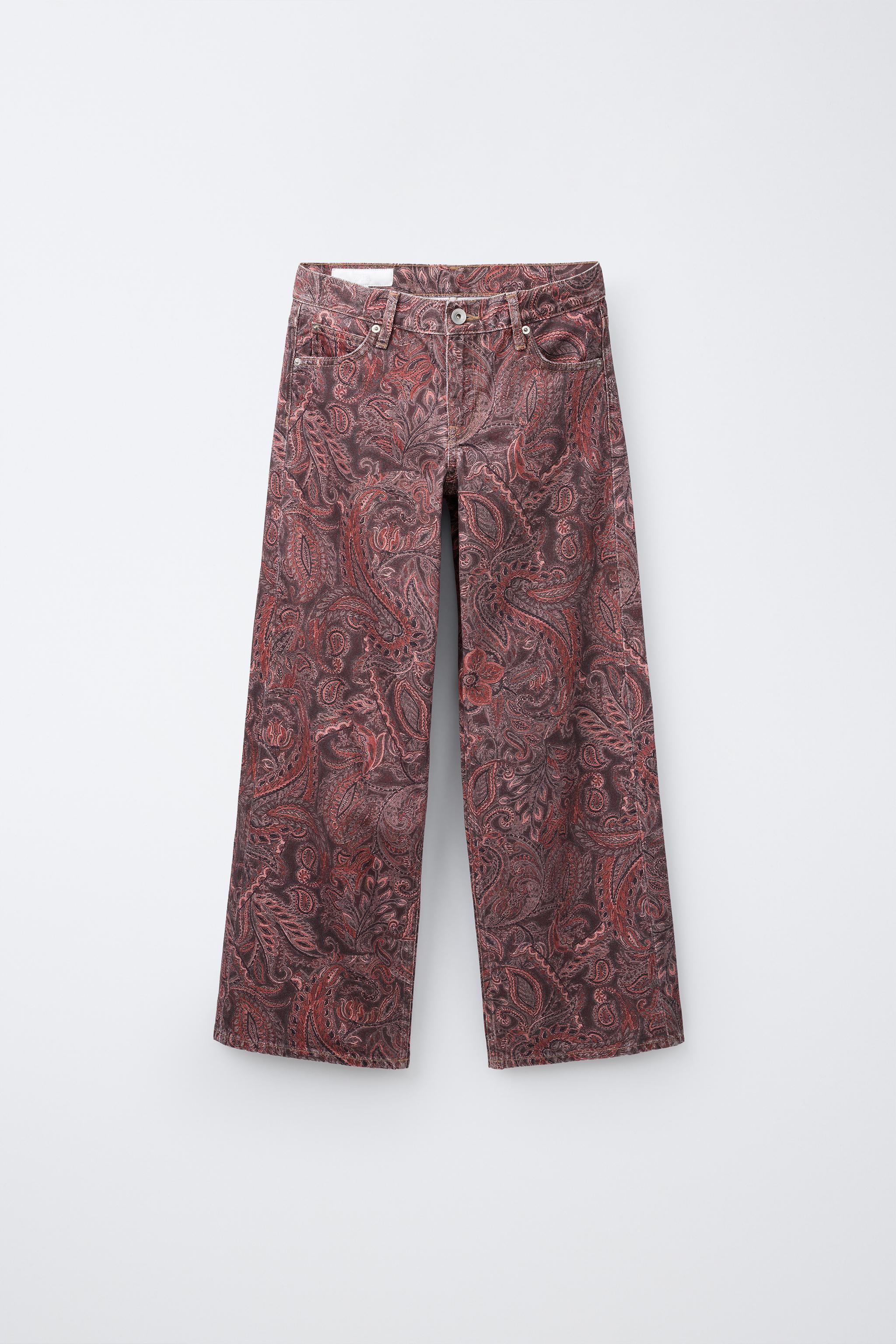 JEANS WIDE LEG ESTAMPADO PAISLEY