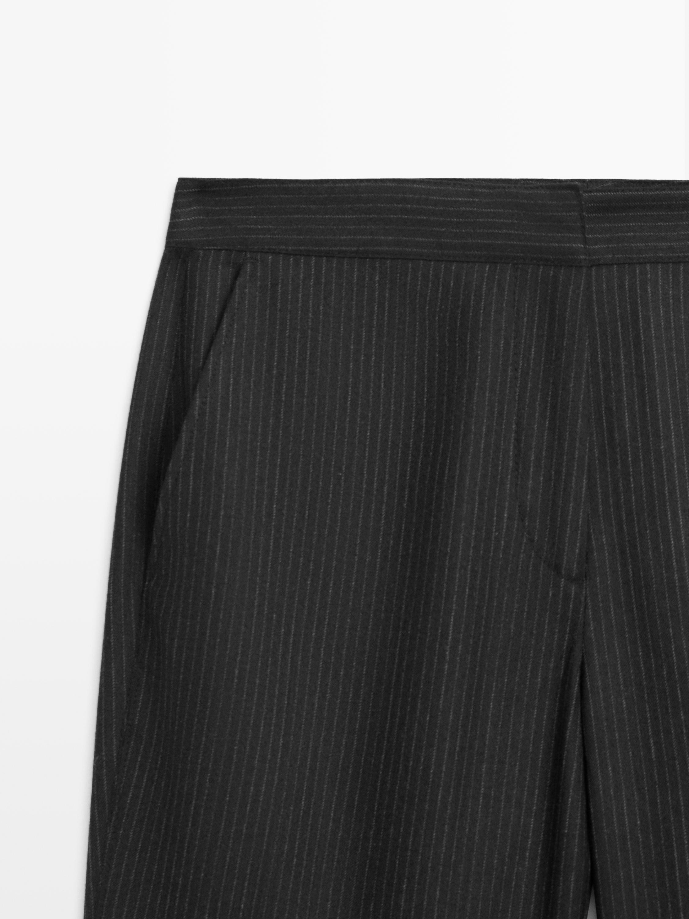 Pantalon flare fit à rayures tennis