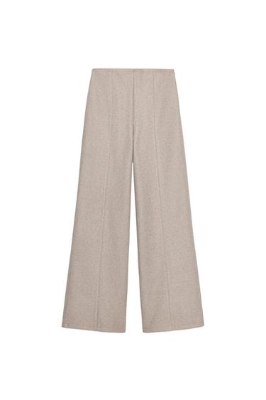 PANTALÓN SOFT TIRO ALTO - Marrón / Topo de Zara