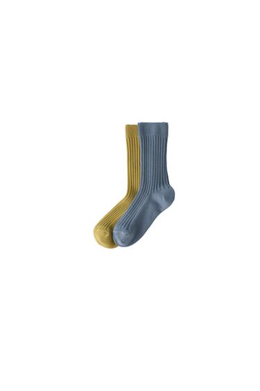 Zara TWO-PACK OF RIBBED SOCKS - Blue / Indigo