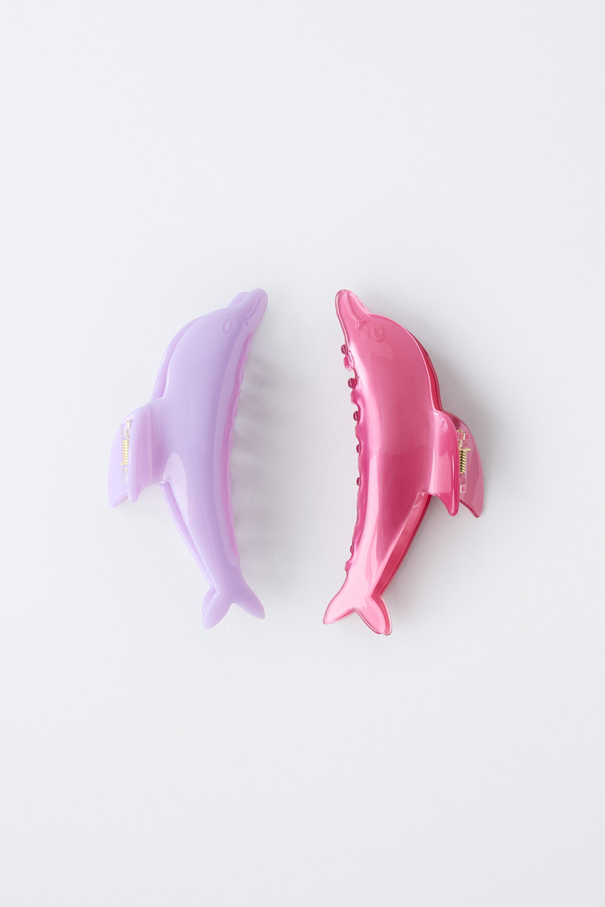 TWO-PACK OF DOLPHIN HAIR CLIPS - Fuchsia | ZARA United States