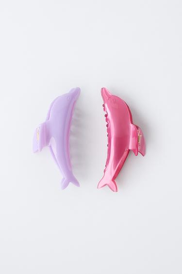 TWO-PACK OF DOLPHIN HAIR CLIPS - Fuchsia by Zara - Image 3