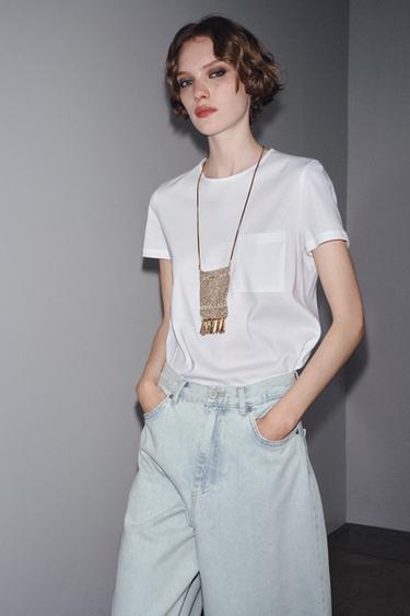 ZW COLLECTION HIGH-WAIST PALAZZO JEANS - Light blue by Zara - Image 1