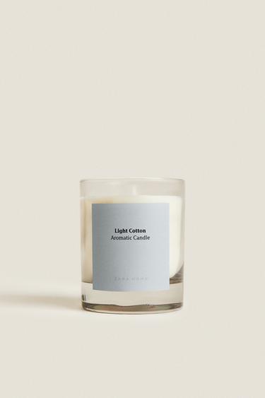 (200 G) LIGHT COTTON SCENTED CANDLE - white by Zara - Image 1