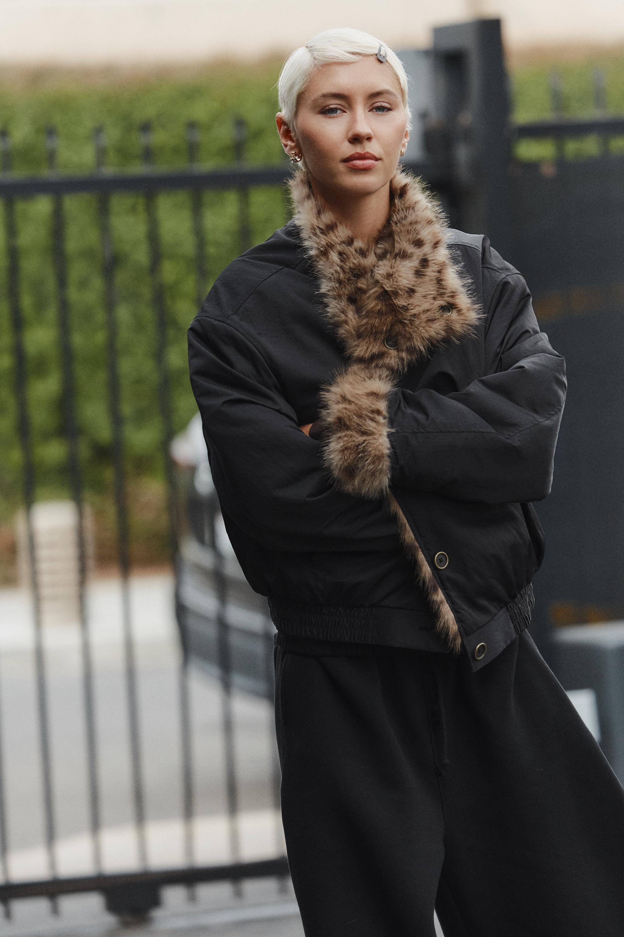 REVERSIBLE FAUX FUR JACKET