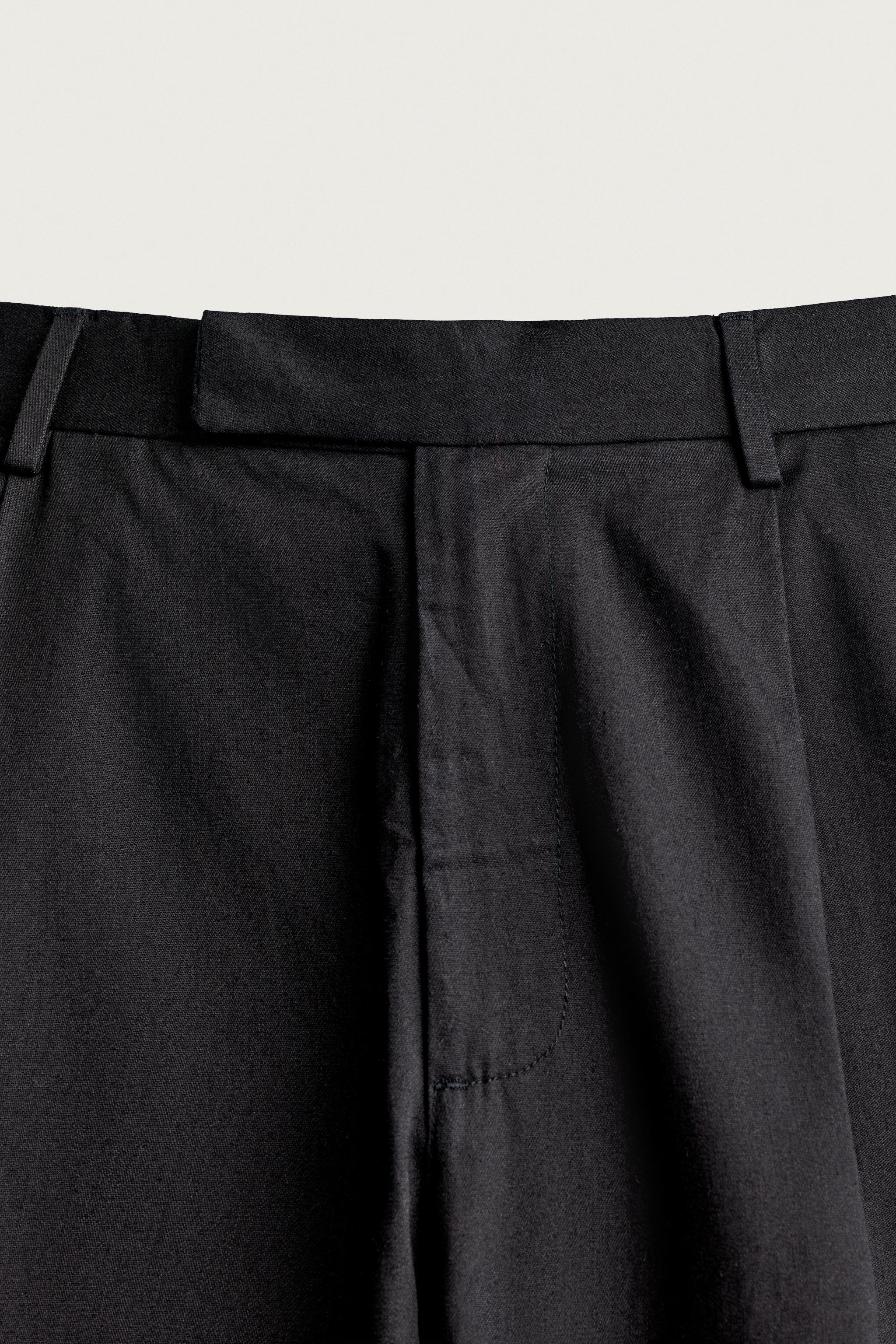 Zara RELAXED FIT PİLİLİ PANTOLON görsel 7