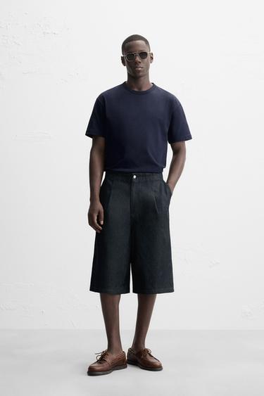 REGULAR FIT T-SHIRT - Navy blue by Zara