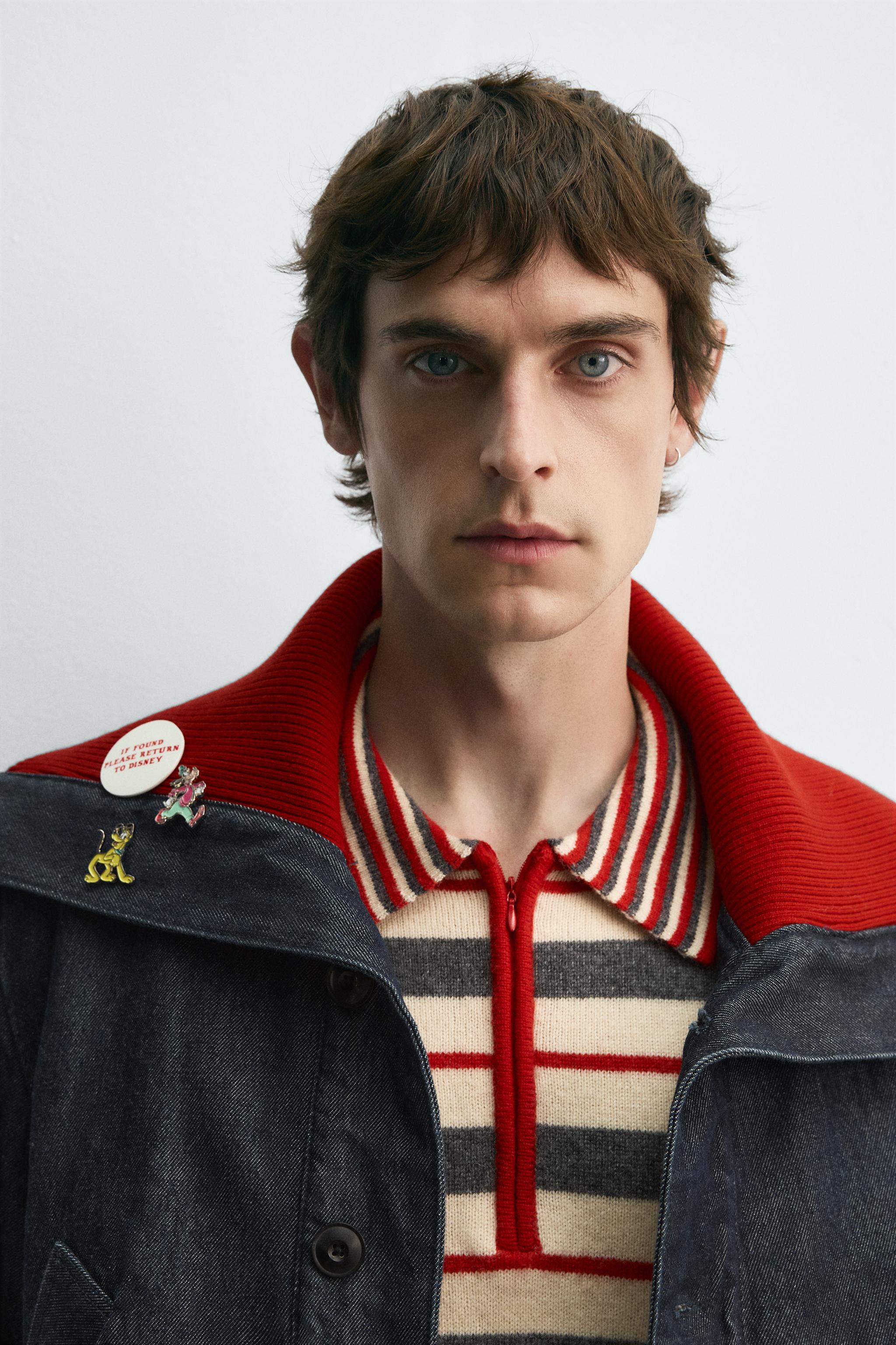 デニムリブジャケット HARRY LAMBERT FOR ZARA X DISNEY - ネイビー