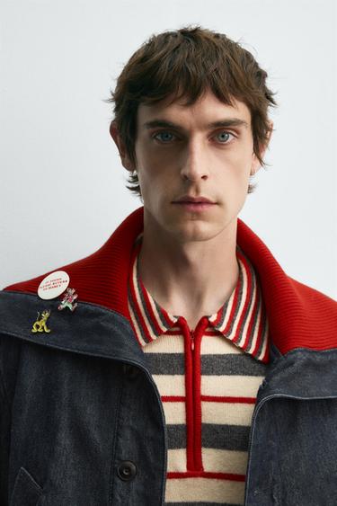 RIB DENIM JACKET HARRY LAMBERT FOR ZARA X DISNEY - Navy blue by Zara - Image 5
