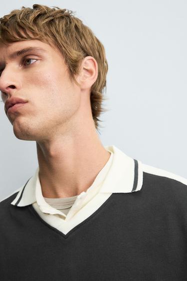 POLO IMPRIMÉ FOOT RÉTRO - Noir de Zara - Image 5