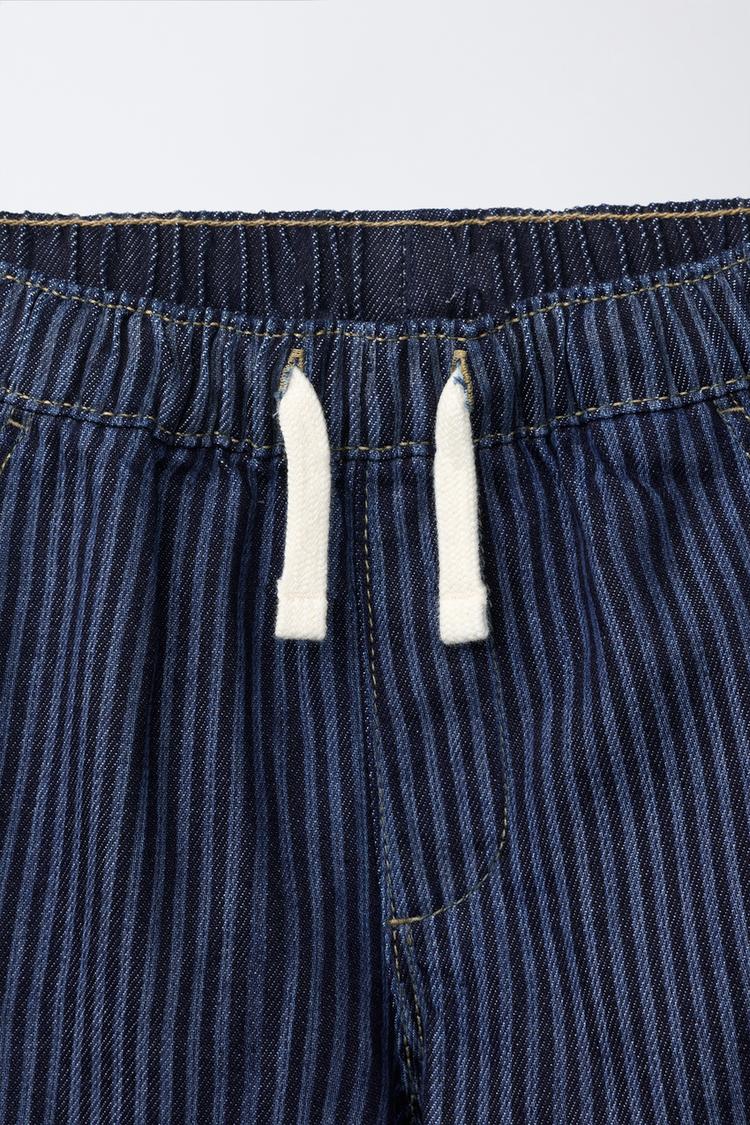 JEANS DE CORTE HOLGADO A RAYAS CON CINTURÓN 4