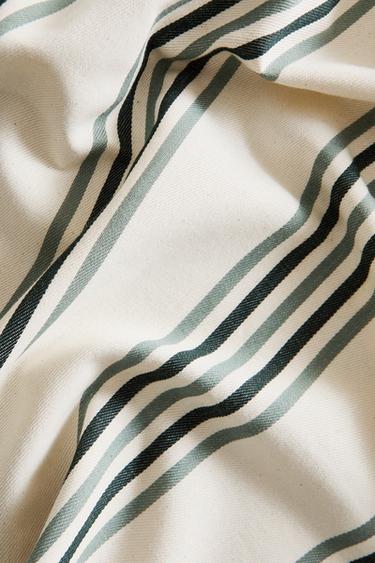STRIPED COTTON WRAP BEACH TOWEL - Sea green by Zara - Image 4