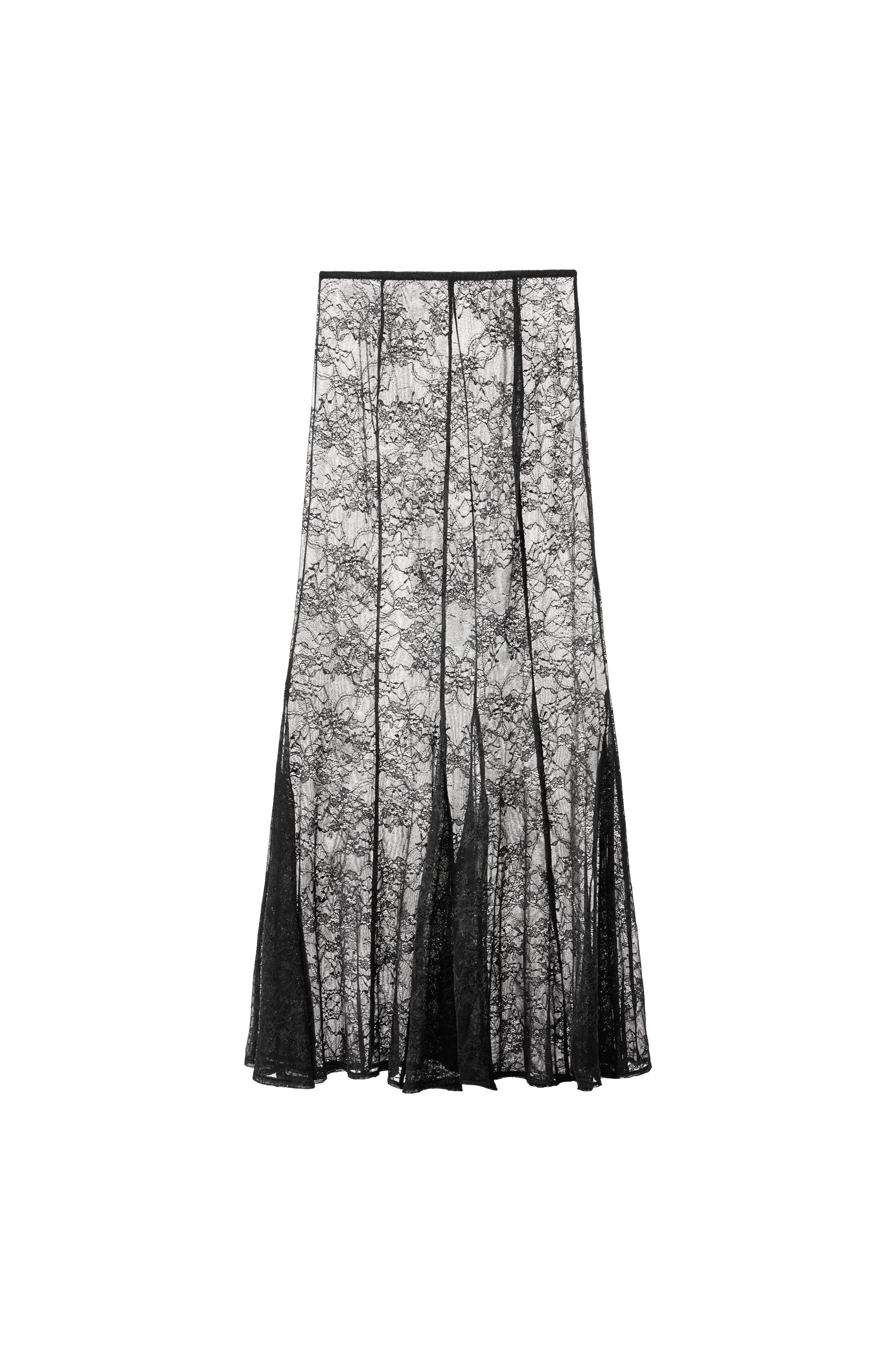 LACE LONG SKIRT - Black | ZARA Curaçao / Curazao