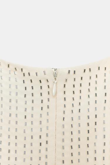 ROBE COURTE DRAPÉE PAILLETTES - Cave de Zara - Image 6