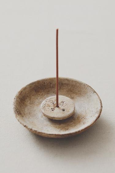 BRÛLEUR ENCENS CÉRAMIQUE SOUCOUPE - Moutarde de Zara - Image 5