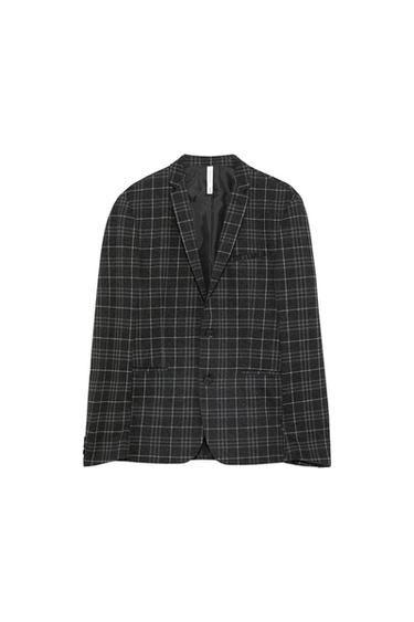 CHECKED SUIT BLAZER