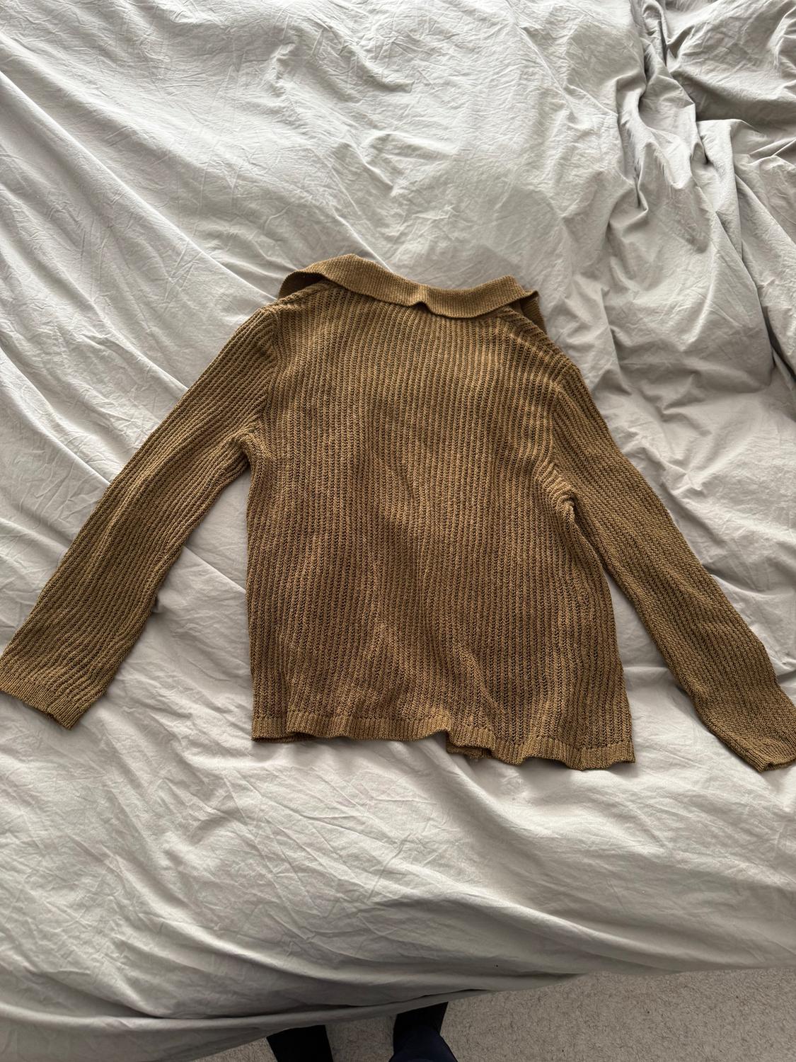 OVERSIZED KNIT POLO CARDIGAN - Image 5