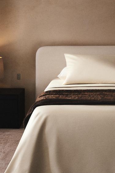 SATEEN DUVET COVER (1000 THREAD COUNT) - Cream by Zara