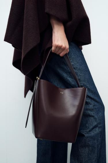 BUCKET BAG - Burgundy Red by Zara - Image 1